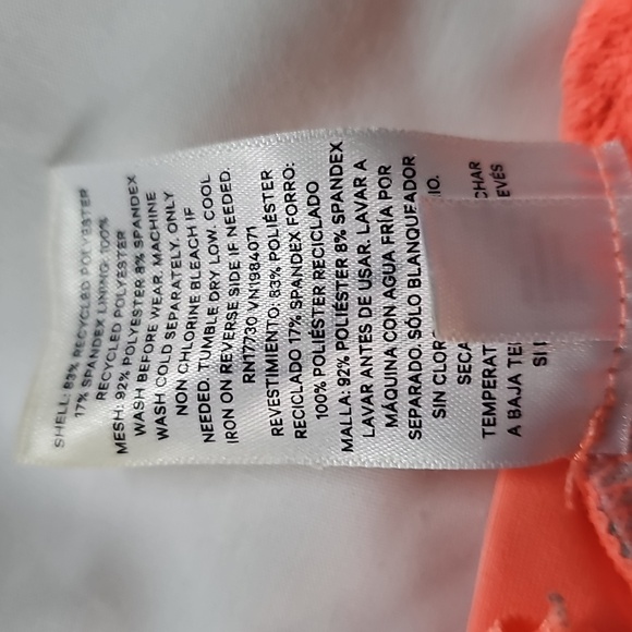 Girls Bathing Suit, Coral Palm One Piece, Size XL 14/16 - Picture 7 of 7